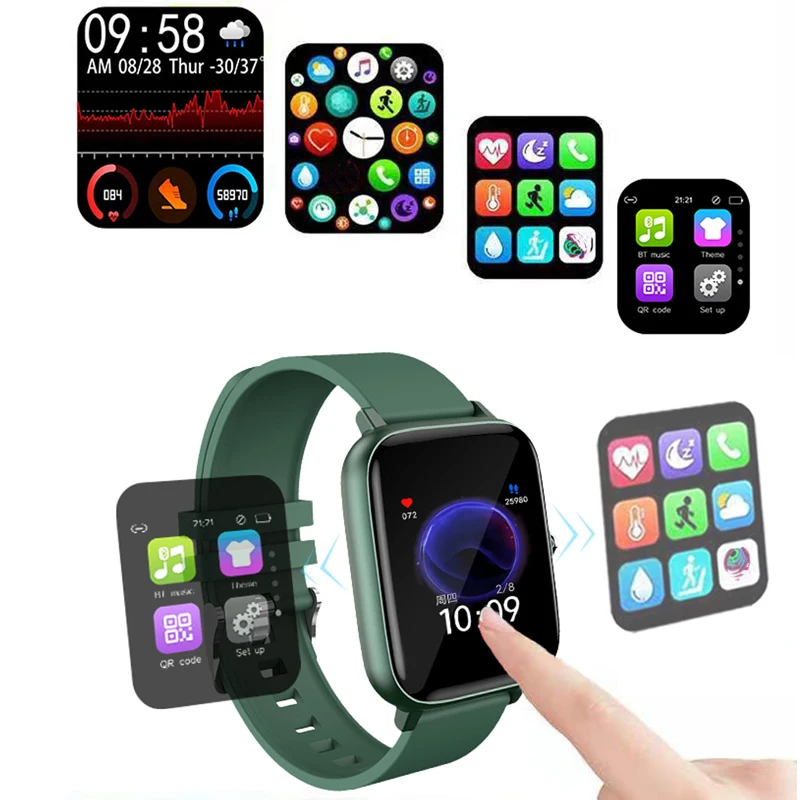 

2021 Bluetooth Call Sport Smart Watch 1.54 Inch Big Screen Customize Wallpaper Smartwatch Men Women Heart Rate Monitor Watches