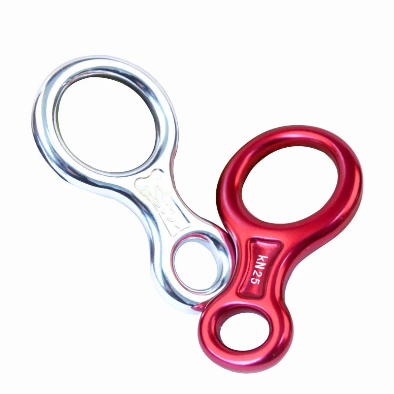 

Descenders 8 Ring 35KN Outdoor Rock Climbing Aluminum Magnesium Alloy Slow Descent Mountaineering Abseiling Security Rescue Kits