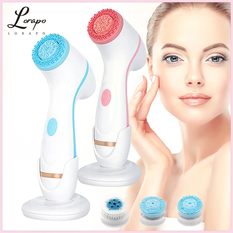 Facial Cleansing Brush Electric Rotating Cleansing Brush Galvanica Facial Spa System Can Deeply Clean and Remove Blackheads