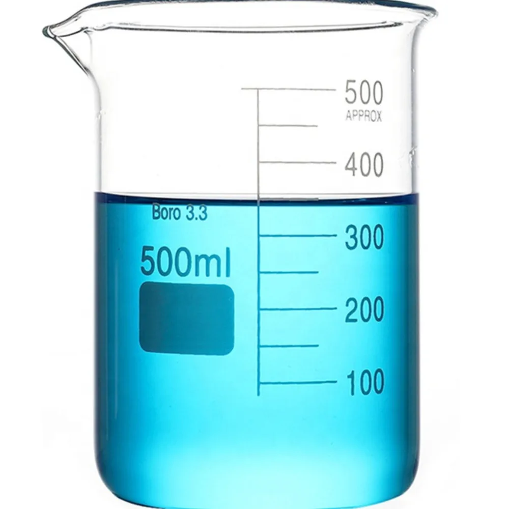 

2pcs/ 500ml Laboratory Supplies Laboratory Glass Beakers Glass Capacity