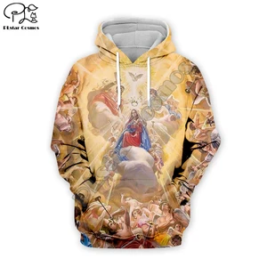 Забавная Ретро Уличная одежда PLstar Cosmos с изображением христианского католического Иисуса, Новый Модный пуловер, толстовки на молнии с рисунком 3D, свитшоты, Женская куртка