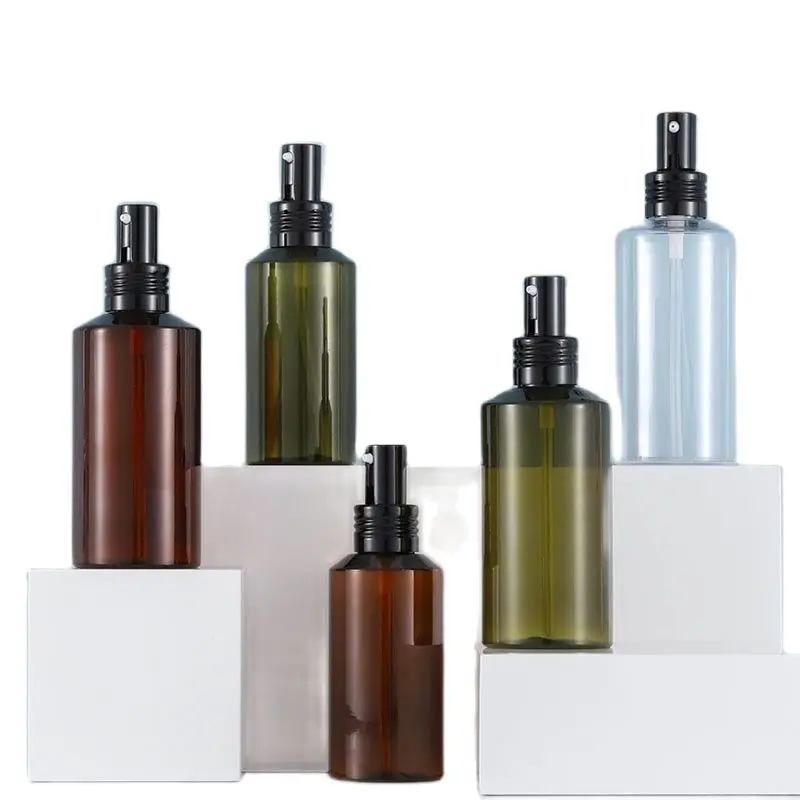 100ml прозрачный/коричневый/зеленый Пластиковые пэтбутылка черные сандалии на