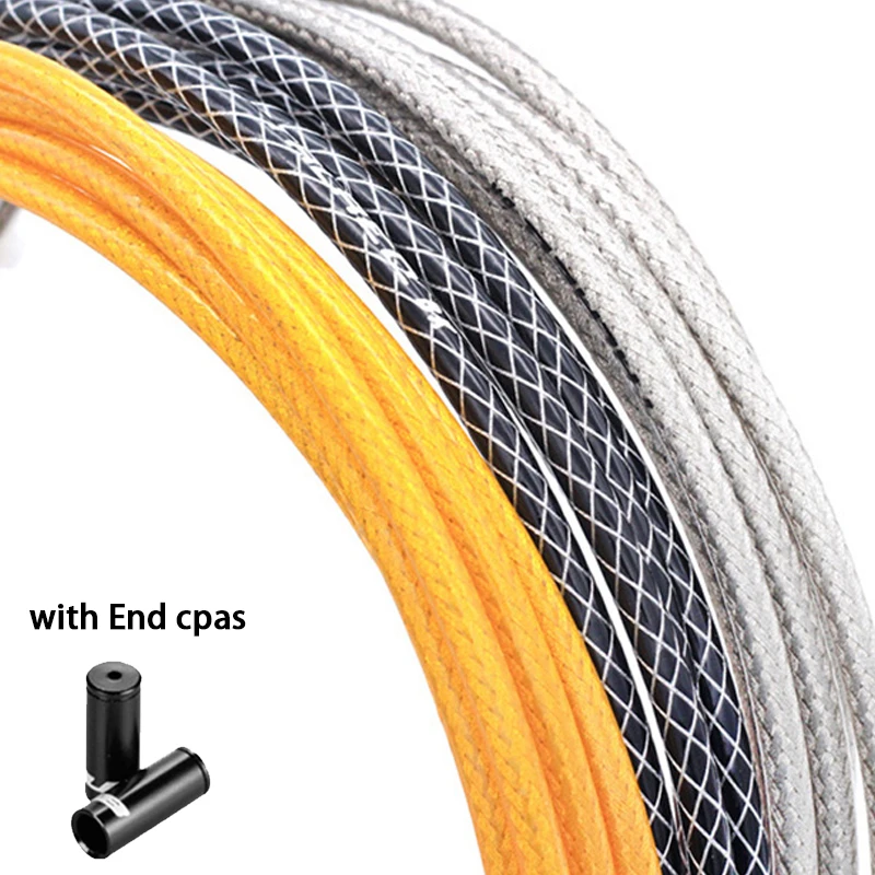 Велосипедный тормозной трос 3 метра 5 мм с алюминиевыми заглушками|Кабели и