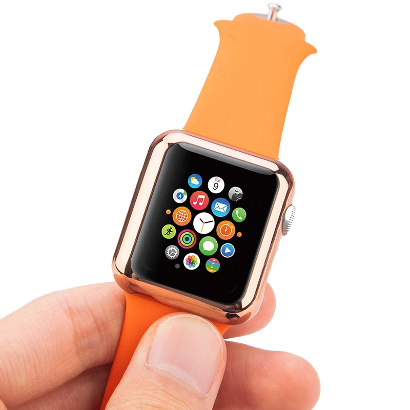 Чехол для часов, защитный чехол для Apple Watch 5, 4, 3, 2, 1, 42 мм, 38 мм, прозрачный пластиковый экран для iWatch 44 мм, 40 мм, полный защитный чехол