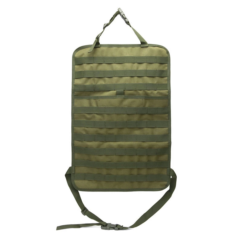 Зеленый Тактический Molle автомобильный органайзер для спинки сиденья сумка для хранения Чехол универсальный чехол для сиденья чехол для панели автомобиля чехол-протектор на автомобильное сиденье - Название цвета: Зеленый