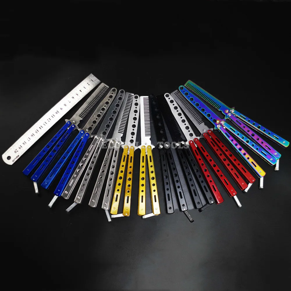 Складной нож бабочка из нержавеющей стали Balisong стильный расческа потрясающий CS GO