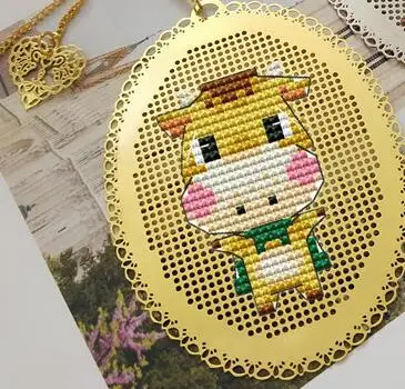 TT Red девушки DIY ремесло Стич вышивки крестом металлическая Закладка серебро Золотой Рукоделие Вышивка ремесла Счетный Cross-Stitching-6TH - Цвет: Армейский зеленый