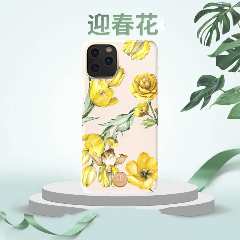 Kingxbar с украшениями в виде кристаллов и цветов Bling чехол Обложка для Apple iPhone 11 Pro Max с модными бриллиантами жесткий ударопрочный чехол-накладка чехол Для женщин леди - Цвет: Color 7