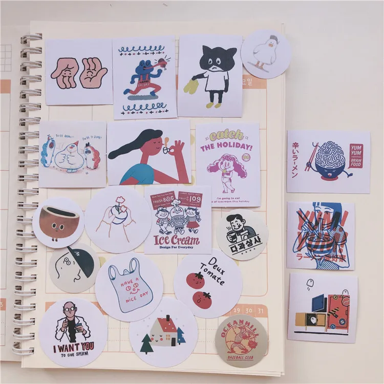 60 звёзд винтажные милые маленькие Мультяшные наклейки сделай сам скрапбукинг