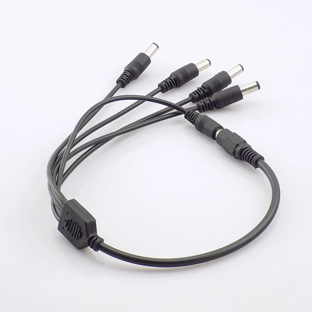 10pc DC 12V 1 Female to 5 Male way Splitter Cable connector Plug Power Supply Adapter Pigtail for Camera led strip light H10 |
