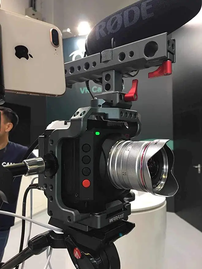 WARAXE реечная оснастка корзины для Z CAM E2 Кино Камера с железнодорожный вокзал Ручка Рукоятка для vlog Камера «Горячий башмак»