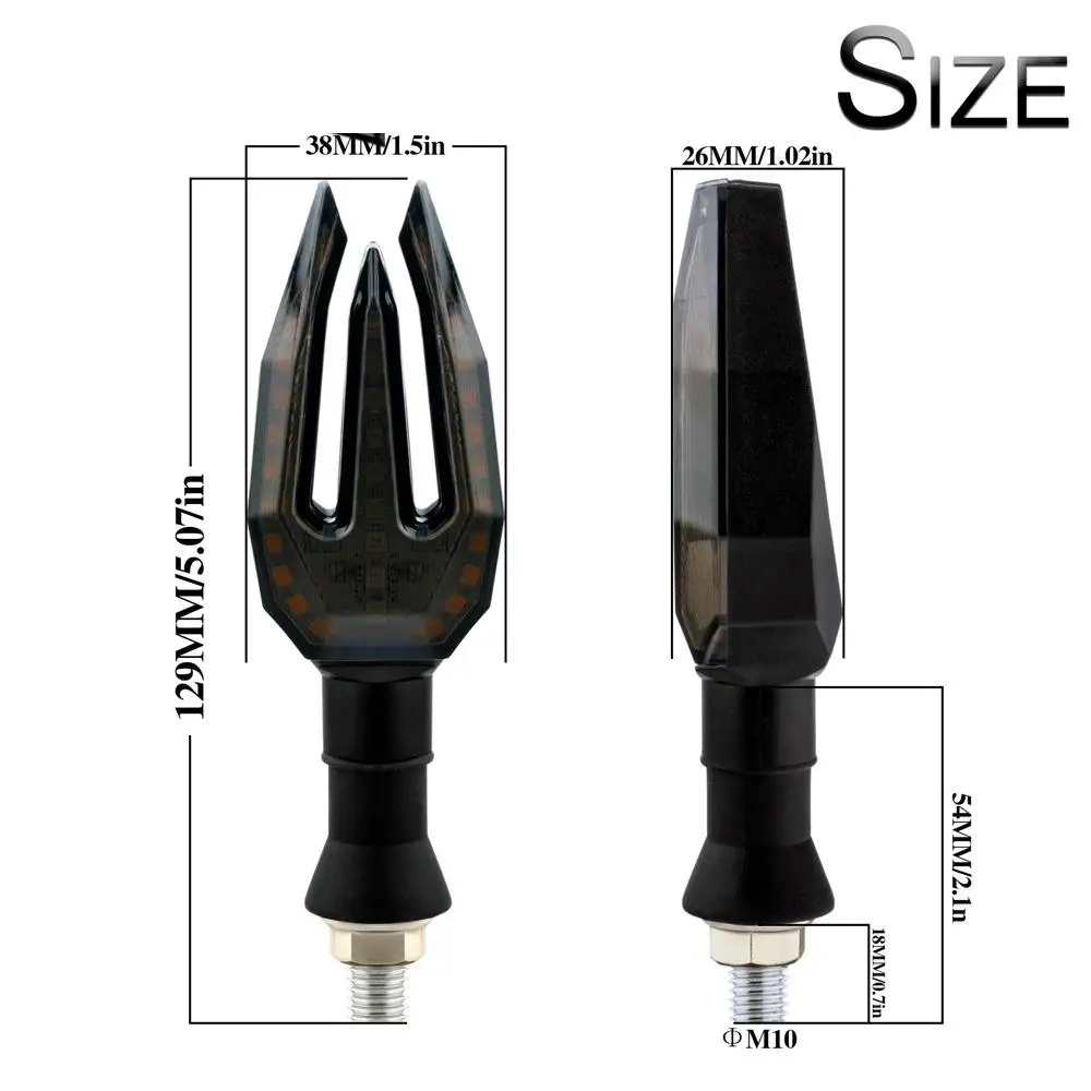 

1 Pair Turn Signal General Accessories For Motorcycles Dual-color Led Turn Signal Lights