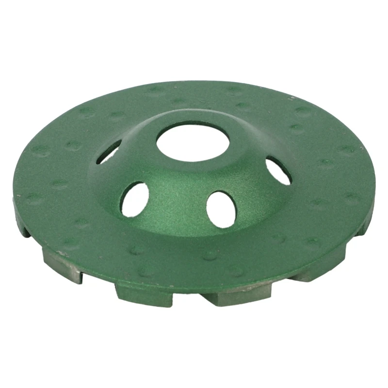 

1x 12 Segs 4 Inch Concrete Turb Diamond Grinding Cup Wheel & 5Pcs 4Inch x 5/8Inch Nylon Fiber Buffing Wheel Kit