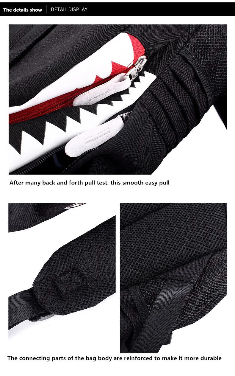 USB зарядка светящийся 3D Акула школьный рюкзак светится в темноте с usb портом для