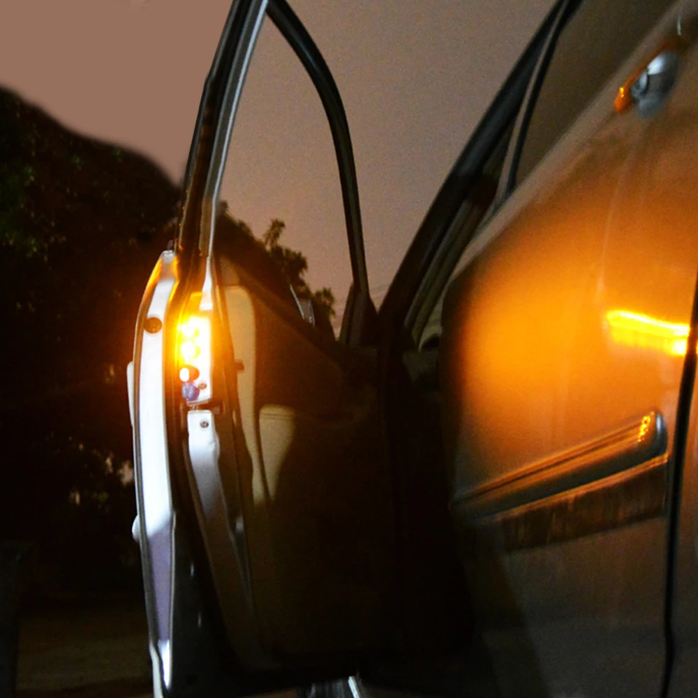 Универсальный светодиодный Авто открывания двери Безопасность Предупреждение