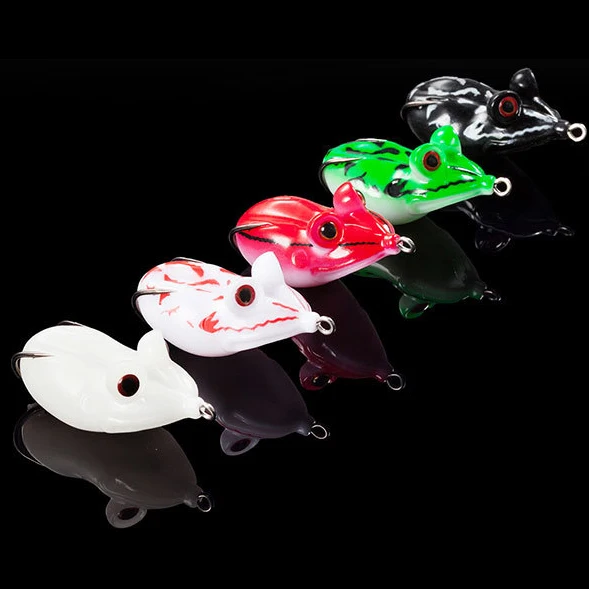 Приманка-лягушка пластиковая 4 5 см 14 г с большими глазами мягкий дюйма тройными