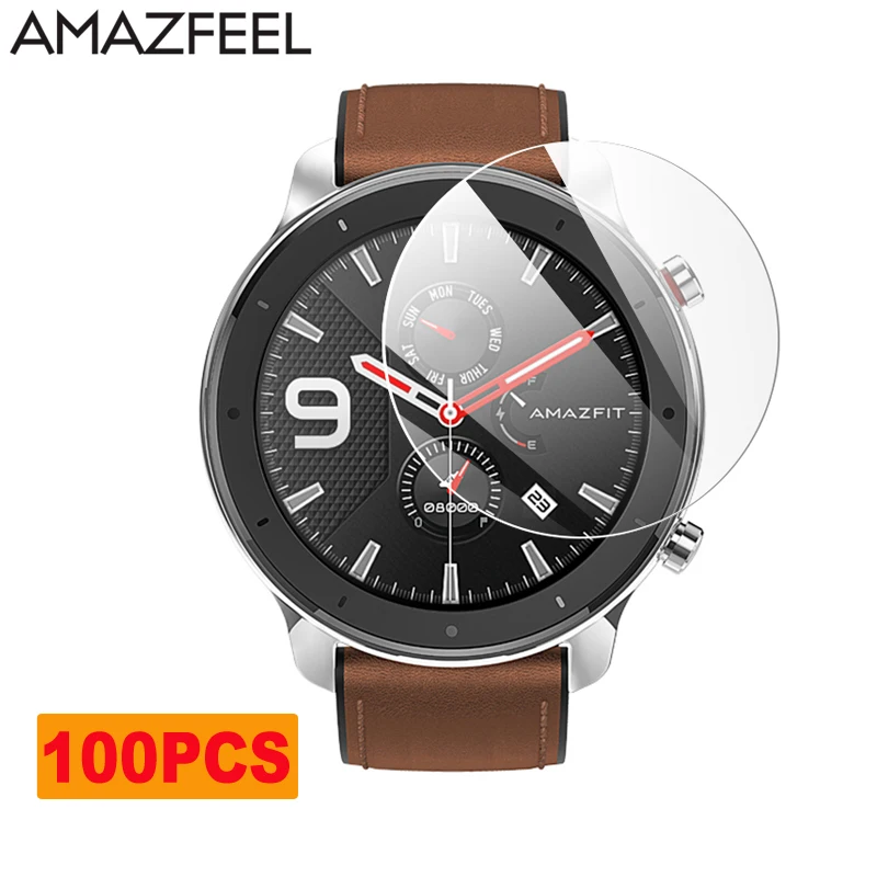 

100Pcs/Pack For Amazfit GTR 47MM Screen Protector Film For Amazfit Bip Pace Stratos Verge Screen protection Hydrogel film