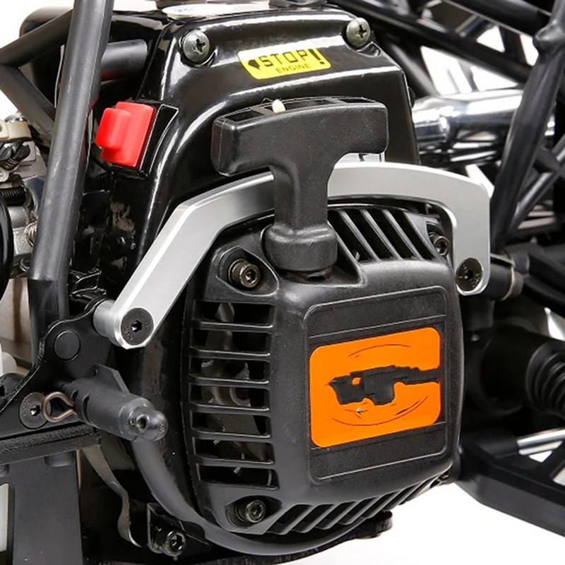 

2 Set RC Car Part: 1 Set Engine Side Cover Reinforcement Frame & 1 Pcs Aluminum Alloy Rear Anti-Spuat Plate