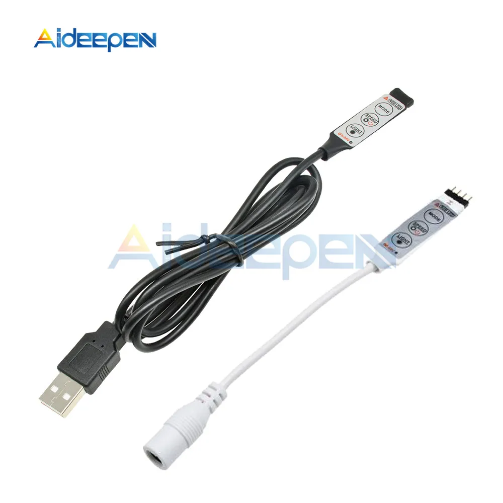 Светодиодный диммер с 3 клавишами 5 в пост. Тока 12 В RGB USB СВЕТОДИОДНЫЙ Контроллер