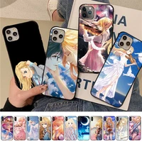 maiyaca japan anime your lie in april phone case for iphone 11 12 13 mini pro xs max 8 7 6 6s plus x 5s se 2020 xr case