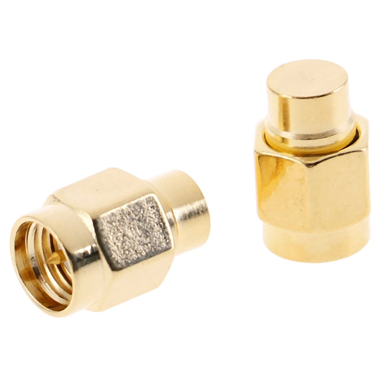 

2pcs Coaxial Termination Dummy Load Gold Plated Cap Connectors Accessories 2W 6GHz 50 ohm SMA Male RF