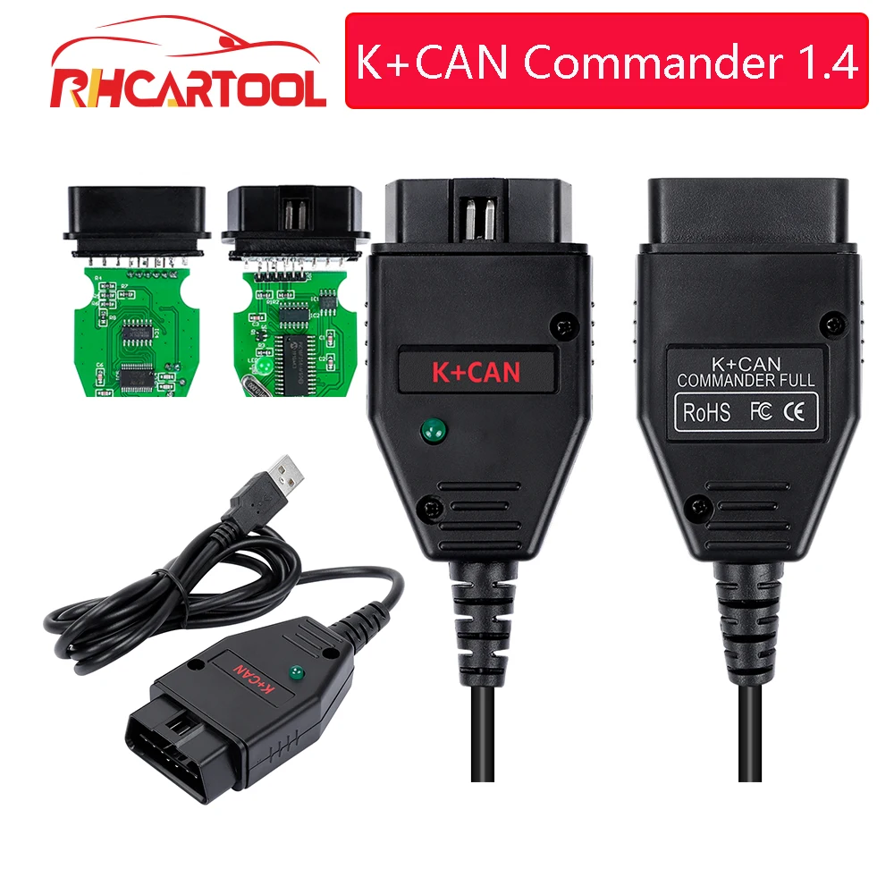 Чип OBD2 для VAG K + CAN Commander 1.4 PIC18F25K80 зеленая печатная плата FTDI FT232RL AUDI VW Skoda 1 4 Line