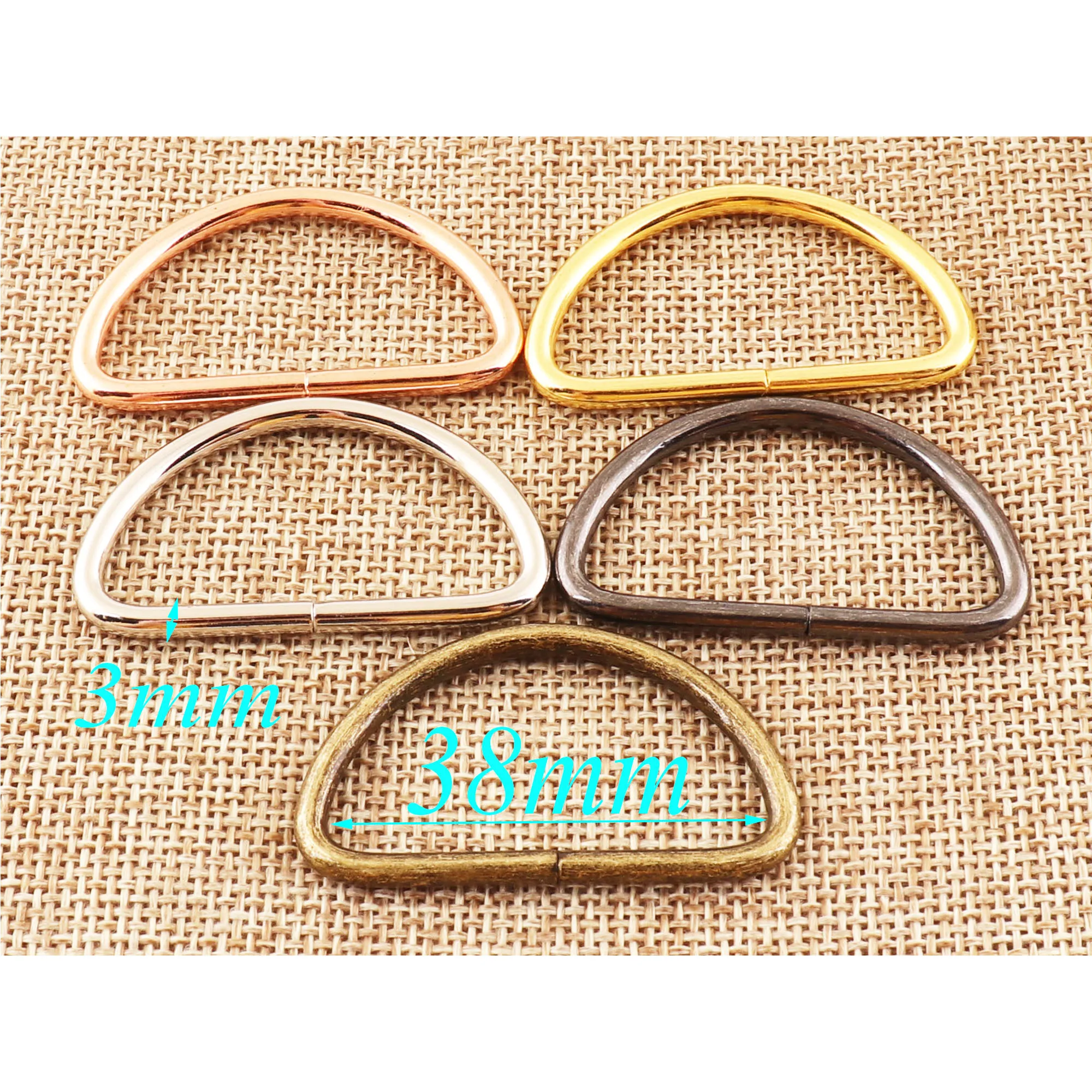 20 шт. металлические D-образные кольца-пряжки из кожи