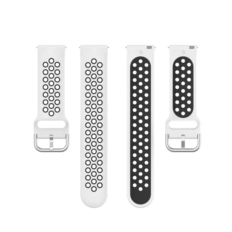 suitable for xiaomi haylou solar ls05 durable silicone sports two color strap 22mm smart accessories wearable devices free global shipping