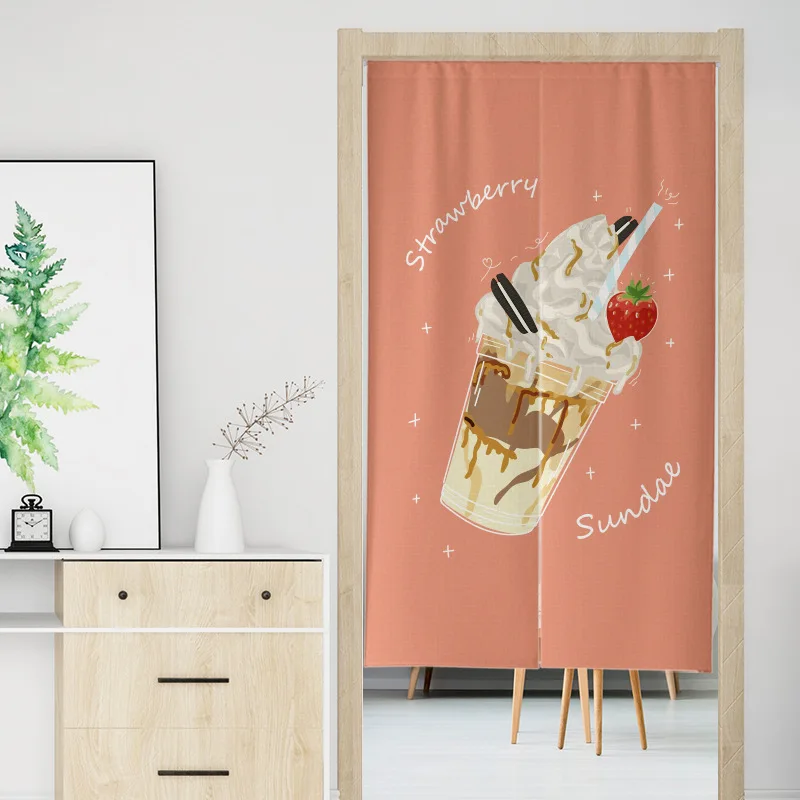 Летняя цветная занавеска для мороженого молока чая дверная дома кухни