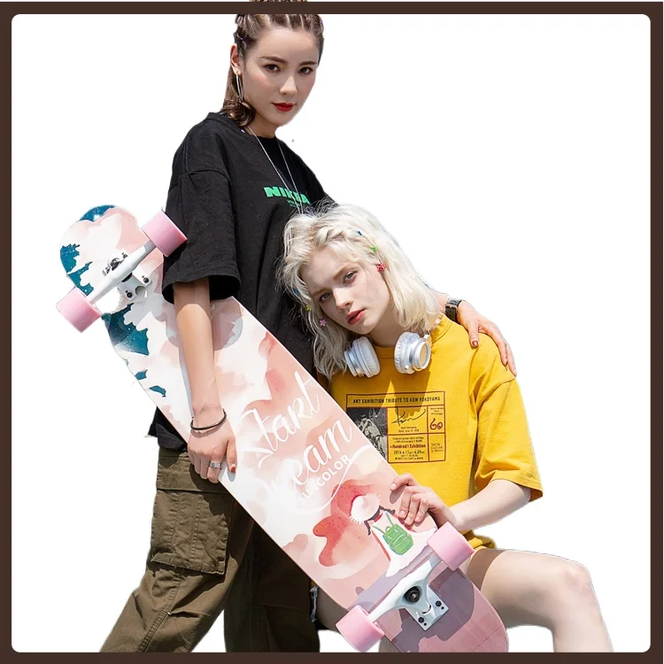 

Long Board Surf Skate Skateboard Deck Scooter Freestyle Beginner 4 Wheel Skateboard Professional Deskorolka Sports Equipment