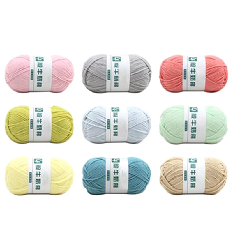 Розничная продажа 36 цветов вязание крючком четыре пряди молочный хлопок 4