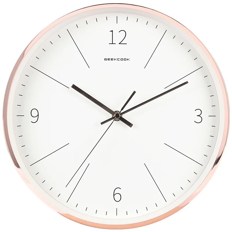 

Simple Modern Wall Clock Silent Metal Creative Refreshing Bedroom Clock Mechanism Nordic Design Reloj Pared Home Decor BE50WC