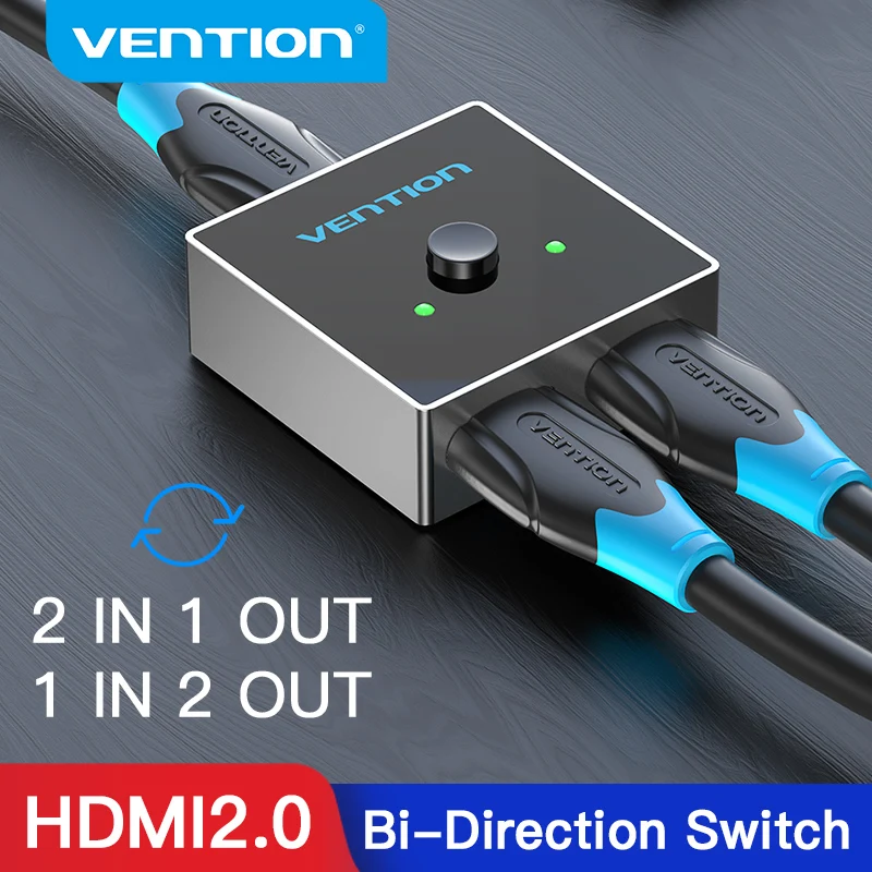 Vention HDMI Разветвитель переключатель 2 0 4K двойного направления 1x 2/2x1 адаптер в 1