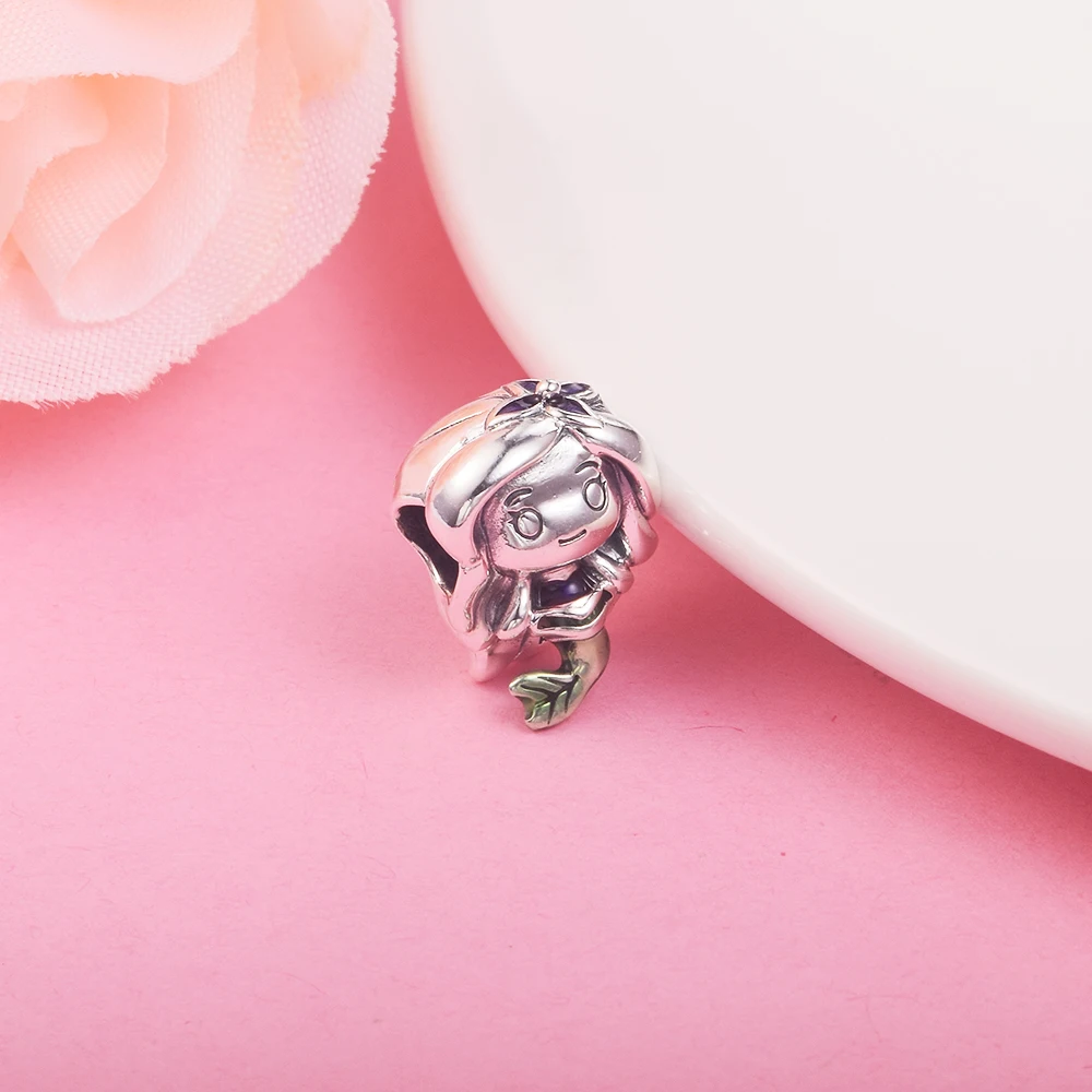 Женский кулон из серебра 2021 пробы с бусинами