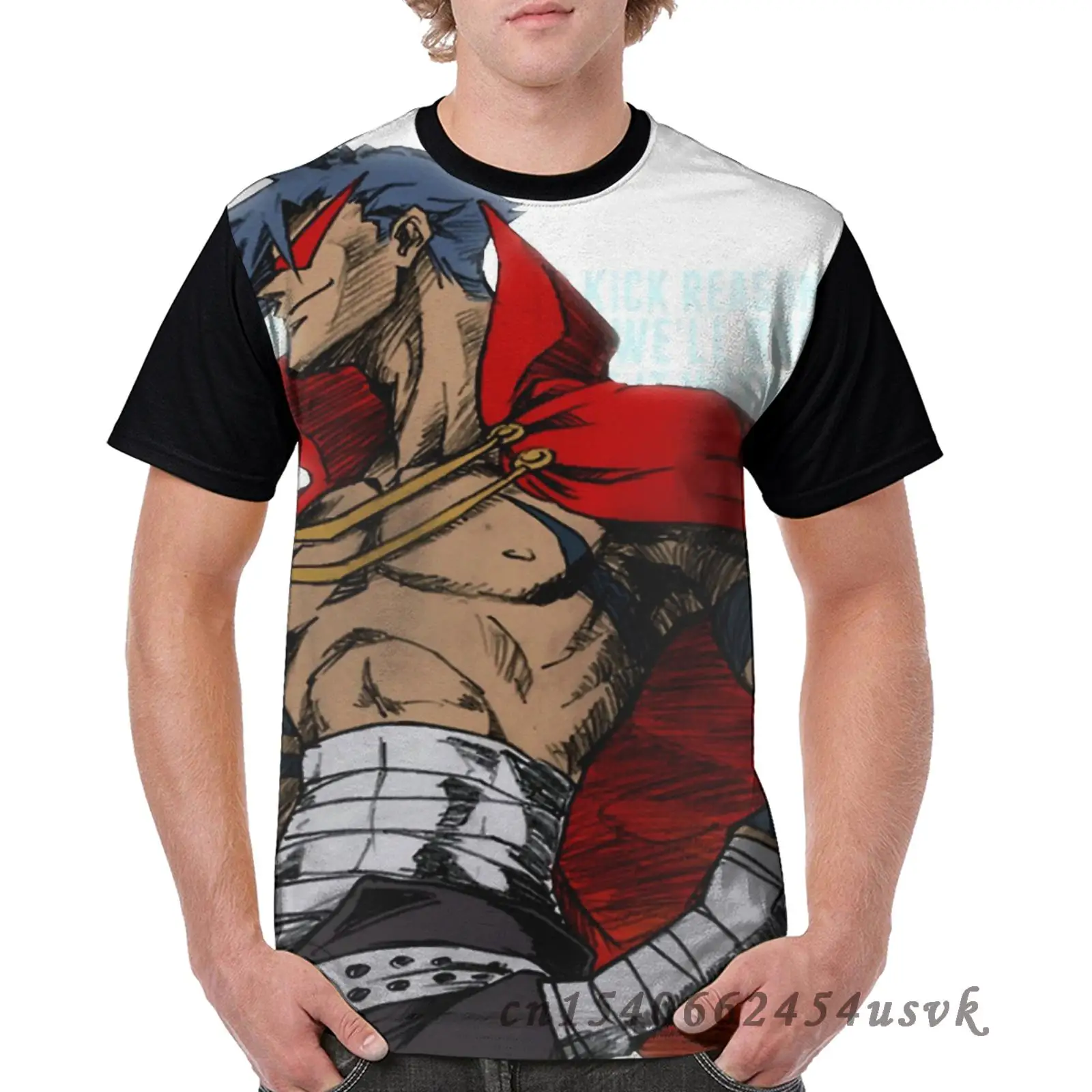 Забавная семейная Одинаковая одежда мужская футболка Kamina Gurren Lagann женская с