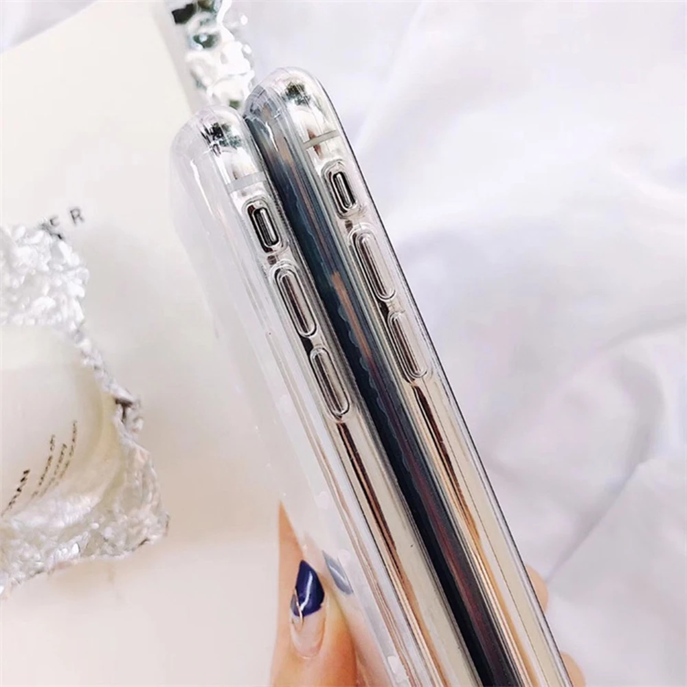 Glitter Liquid Phone Case For Apple iPhone X XR 11 Pro XS Max 8 7 6S 6 Plus 5 5S SE Cover Love Star Shining Clear Cute | Мобильные