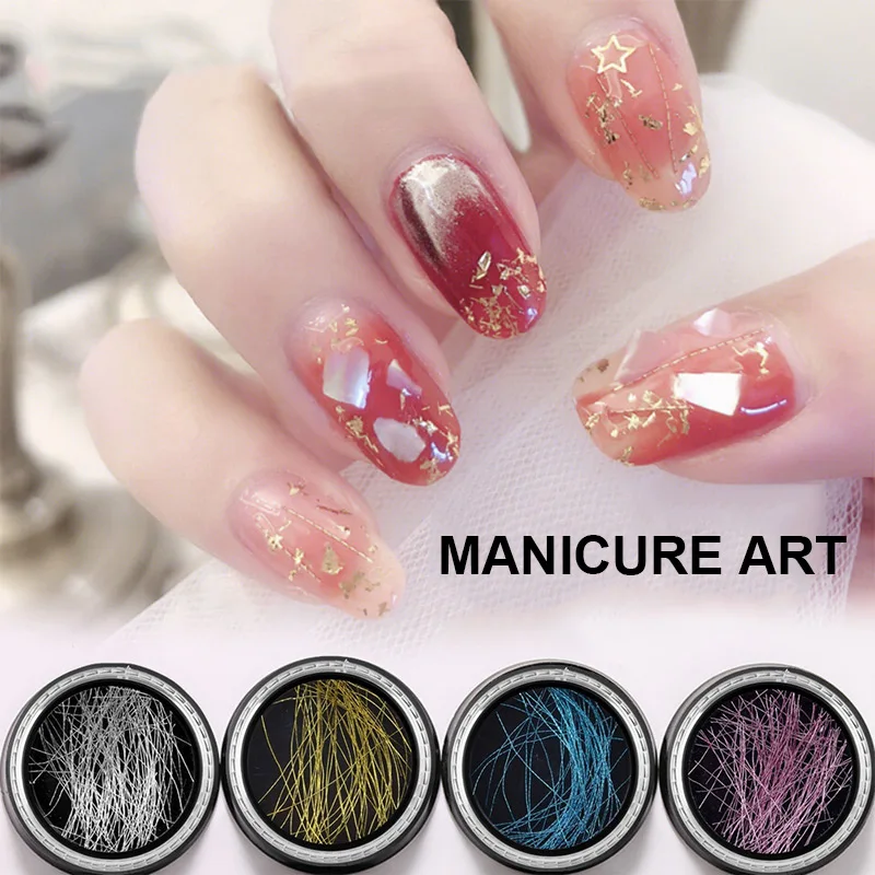Горячая Распродажа нейл арта Цвет нить маникюр декор DIY Стикеры s Блеск для ногтей