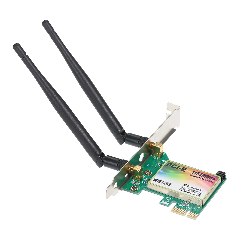 Карты памяти Micro AC 1200 Мбит/с BT4.0 Беспроводной PCIe сетевой адаптер карты 5 8 ГГц/2 4 GHz