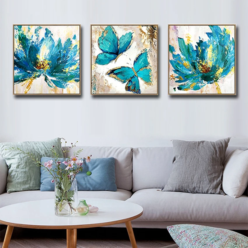 Новая картина ручной росписи с изображением бабочки маслом на холсте