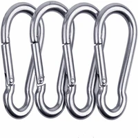 m7 spring snap quick link lock carabiner buckle hook 304 stainless steel hook for climbing hammock swing hanging chair 4pcs