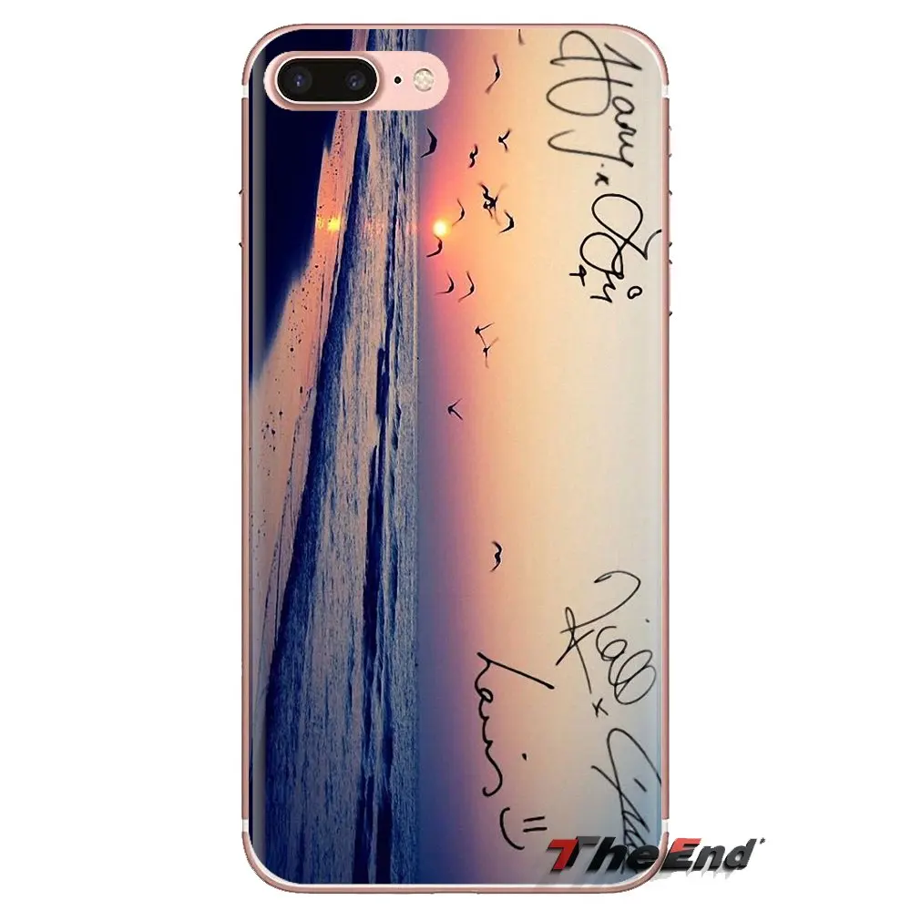 One Direction 1D Signatures For iPhone XS Max XR X 4 4S 5 5S 5C SE 6 6S 7 8 Plus Samsung Galaxy J1 J3 J5 J7 A3 A5 TPU Case Cover |