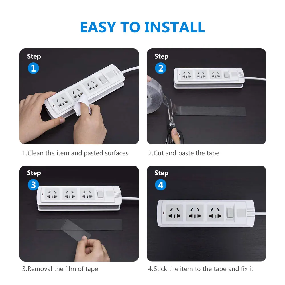 Прозрачная волшебная лента моющаяся многоразовая Двухсторонняя клейкая не