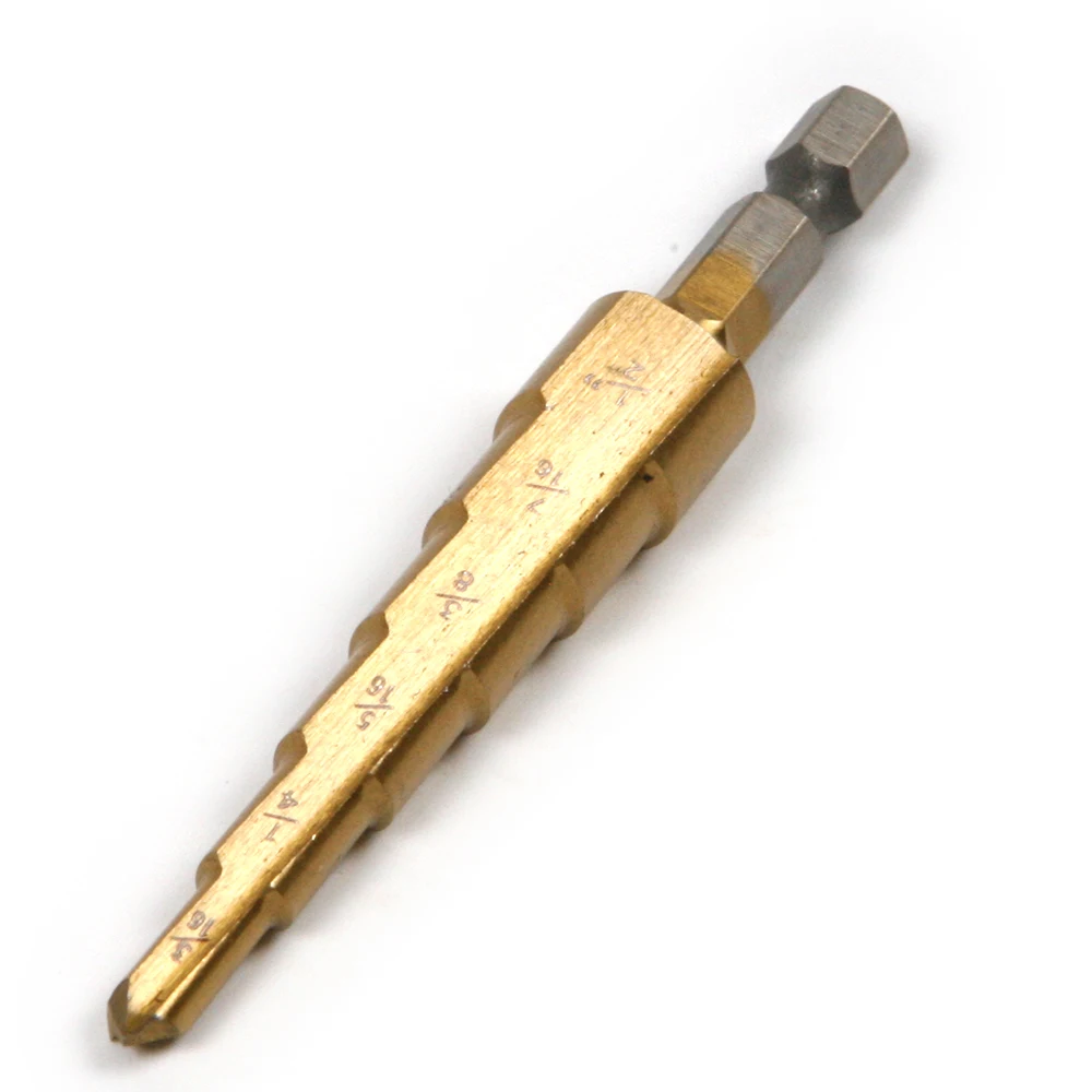 1/4 дюймовые ступенчатые сверла из быстрорежущей стали с шестигранным