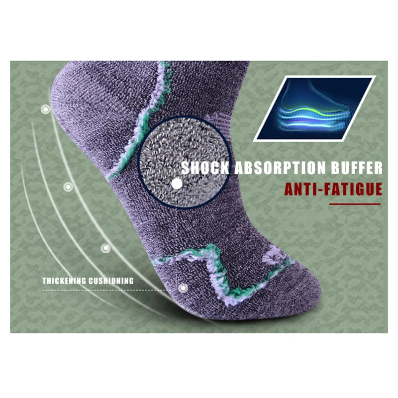 Зимние теплые спортивные носки для активного отдыха альпинизма лыжного туризма