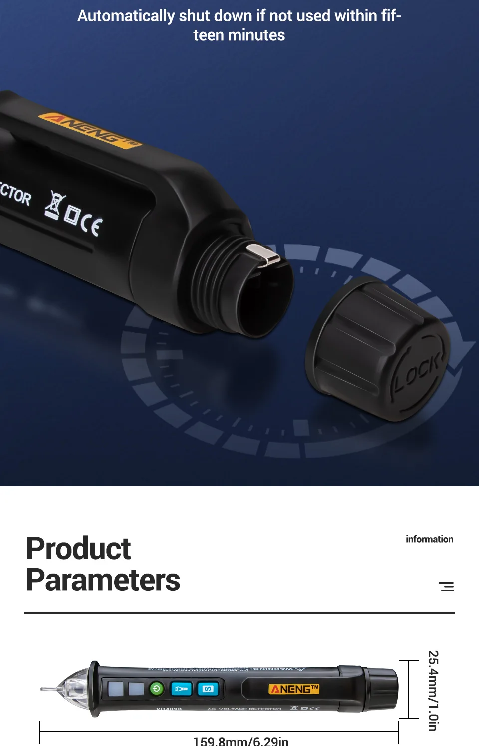 ANENG VD409B телевизор кабель трекер тестер выключатели поиск проводки cable tracker индикатор скрытой проводки led tester Бесконтактный детектор регулятор напряжения переменного тока тестер 12 V-1000 v Ручка Мультимет