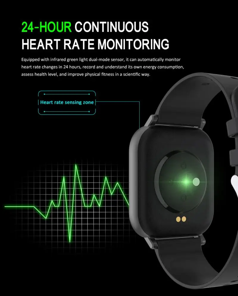 

Gtr-h Smart Watch Temperature Measurement Watch Intelligent Bracelet Real-time Bracelet Heart Rate Blood Pressure Monitoring