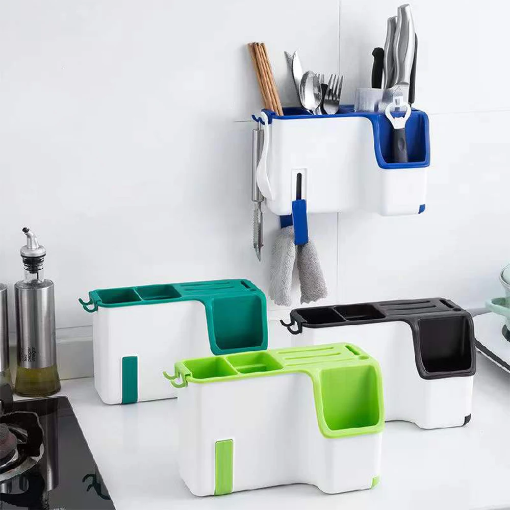 

Новые клетки для еды без перфорации, настенные подвесные съемные Многофункциональные кухонные бытовые вместительные ножи и клетки