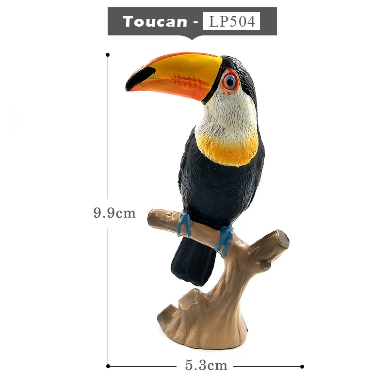 Toucan Имитация индейки птица курица ферма ПВХ Модель Животного Фигурка домашний декор миниатюрное украшение для сада в виде Феи современные аксессуары - Цвет: Toucan