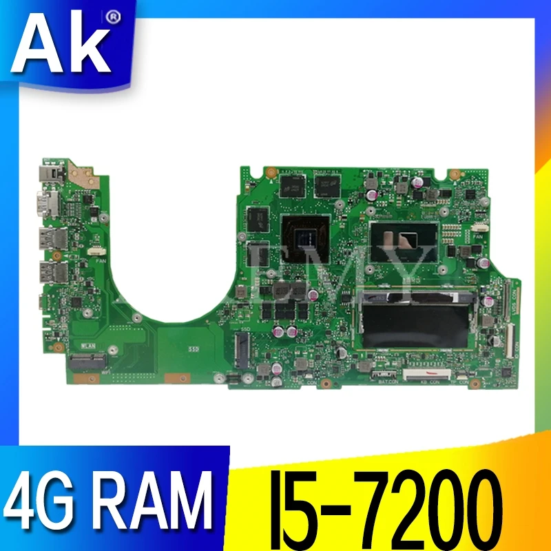 

Для For Asus UX510UWK UX510UX UX510UXK UX510UW UX510U U5000U ноутбук материнской платы Mainboard ж / I5-7200 4G RAM