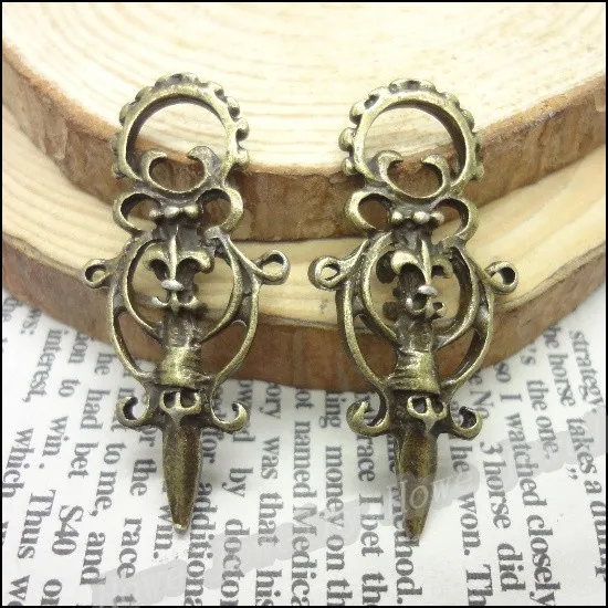 Бронзовые шармы-соединители со стрелками для женщин ожерелье сделай сам